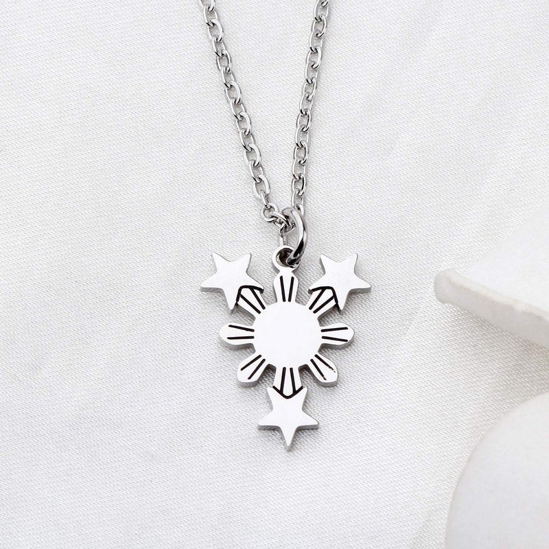 MYOSPARK Philippines Sun Necklace - Star Necklace Philippine Pride Jewelry Gift For Filipino - Image 2